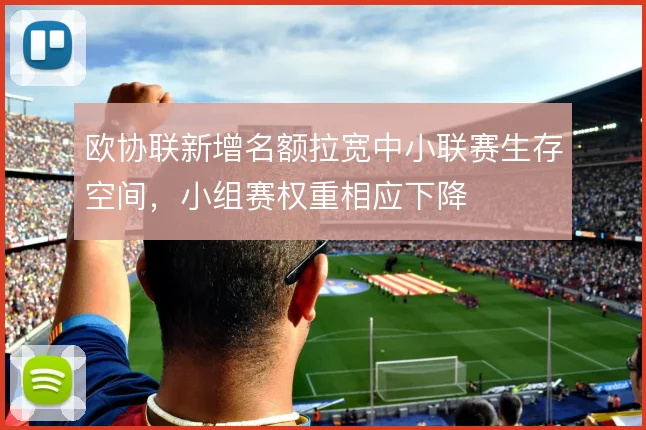 欧协联新增名额拉宽中小联赛生存空间,小组赛权重相应下降